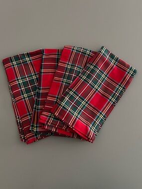 Mark & Graham tartan plaid napkins